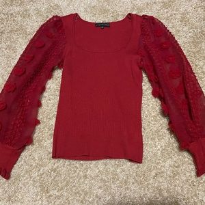 Sexy Lace Long-sleeve X-mas Top